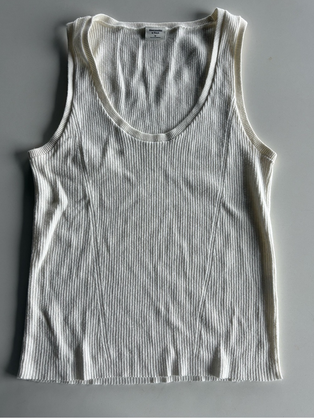 Abercrombie & Fitch Medium Cream Scoop Sweater Tank